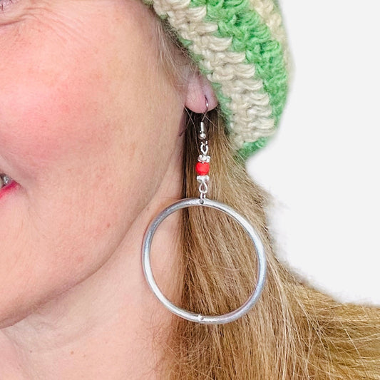 Dangle Hoop Earring- Smooth