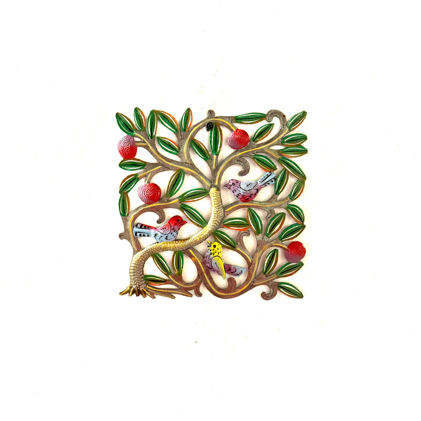 Small Square Birds with Red Fruit