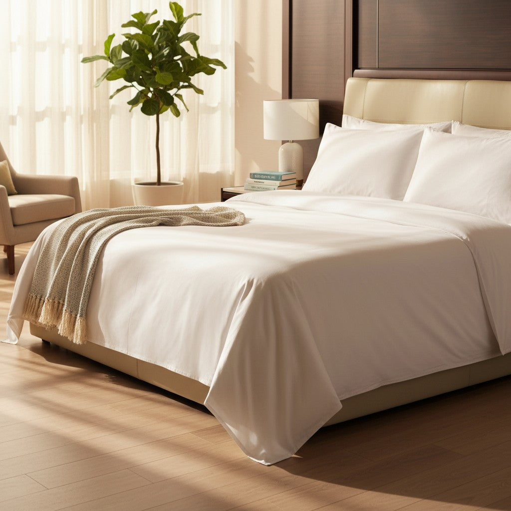 Premium Sateen Weave Bed Sheets - Combed Cotton T-300 Hotel Quality-2