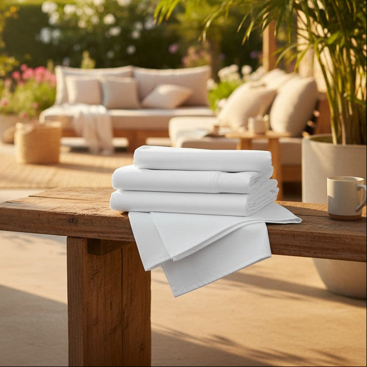 GDB Collection T-210 White Poly/Modal Blend Sheetings-1