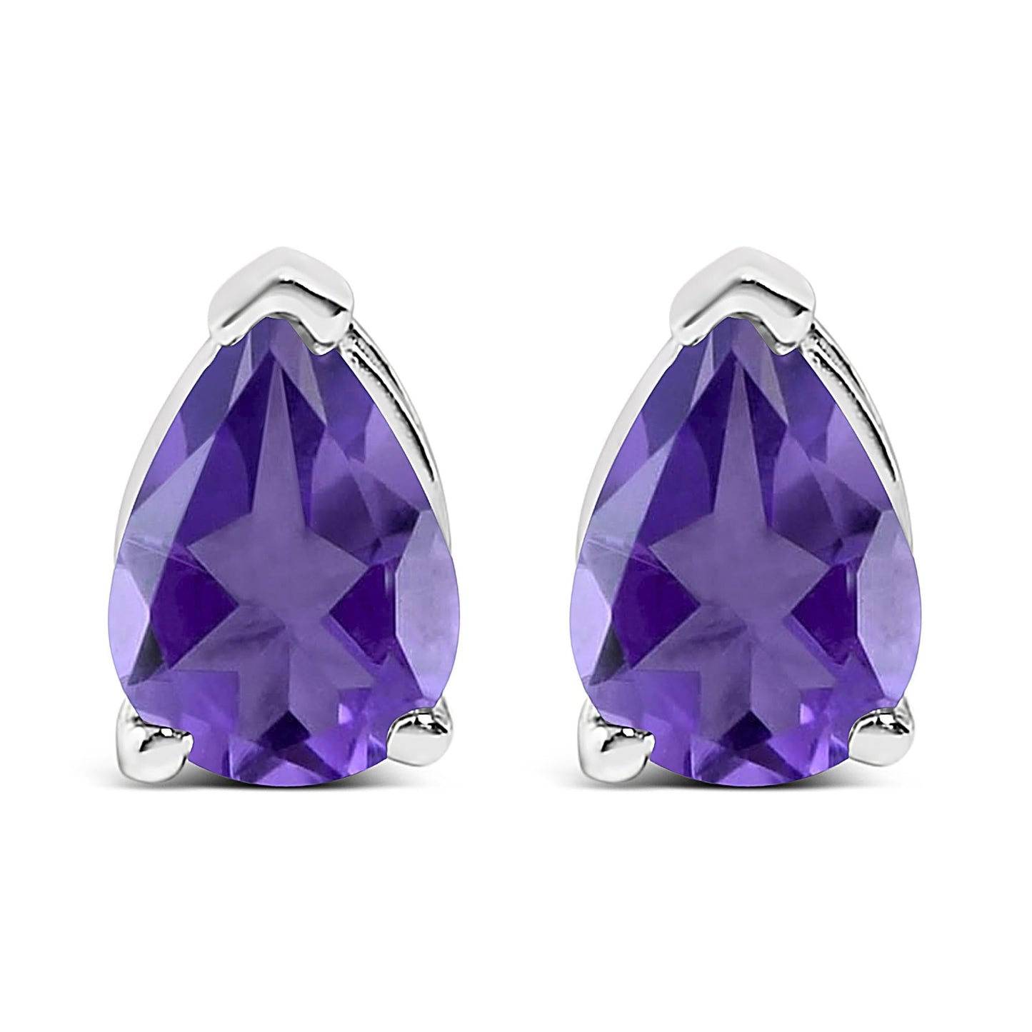14K Gold 6x4MM Pear Shaped Gemstone Solitaire Stud Earrings-7