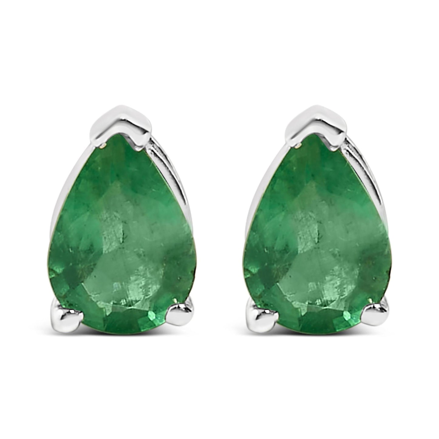 14K Gold 6x4MM Pear Shaped Gemstone Solitaire Stud Earrings-6