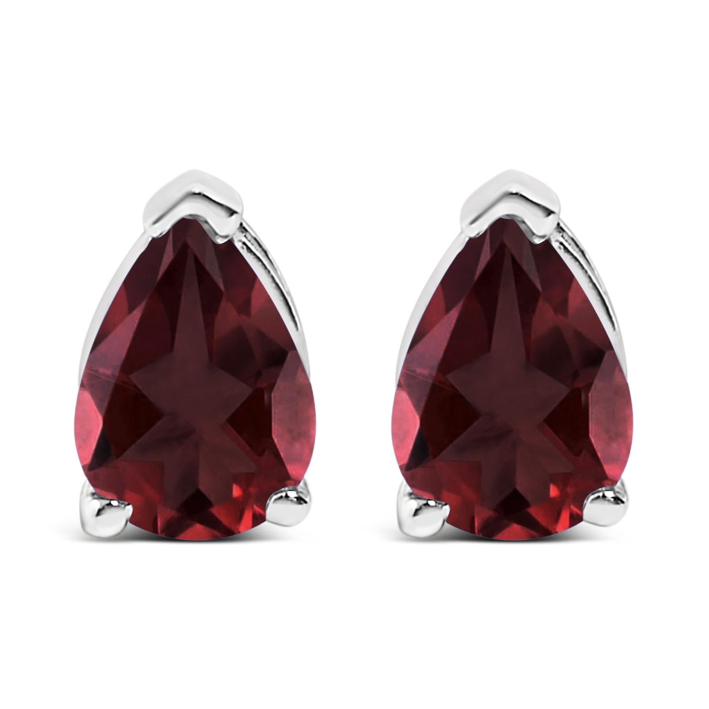 14K Gold 6x4MM Pear Shaped Gemstone Solitaire Stud Earrings-8