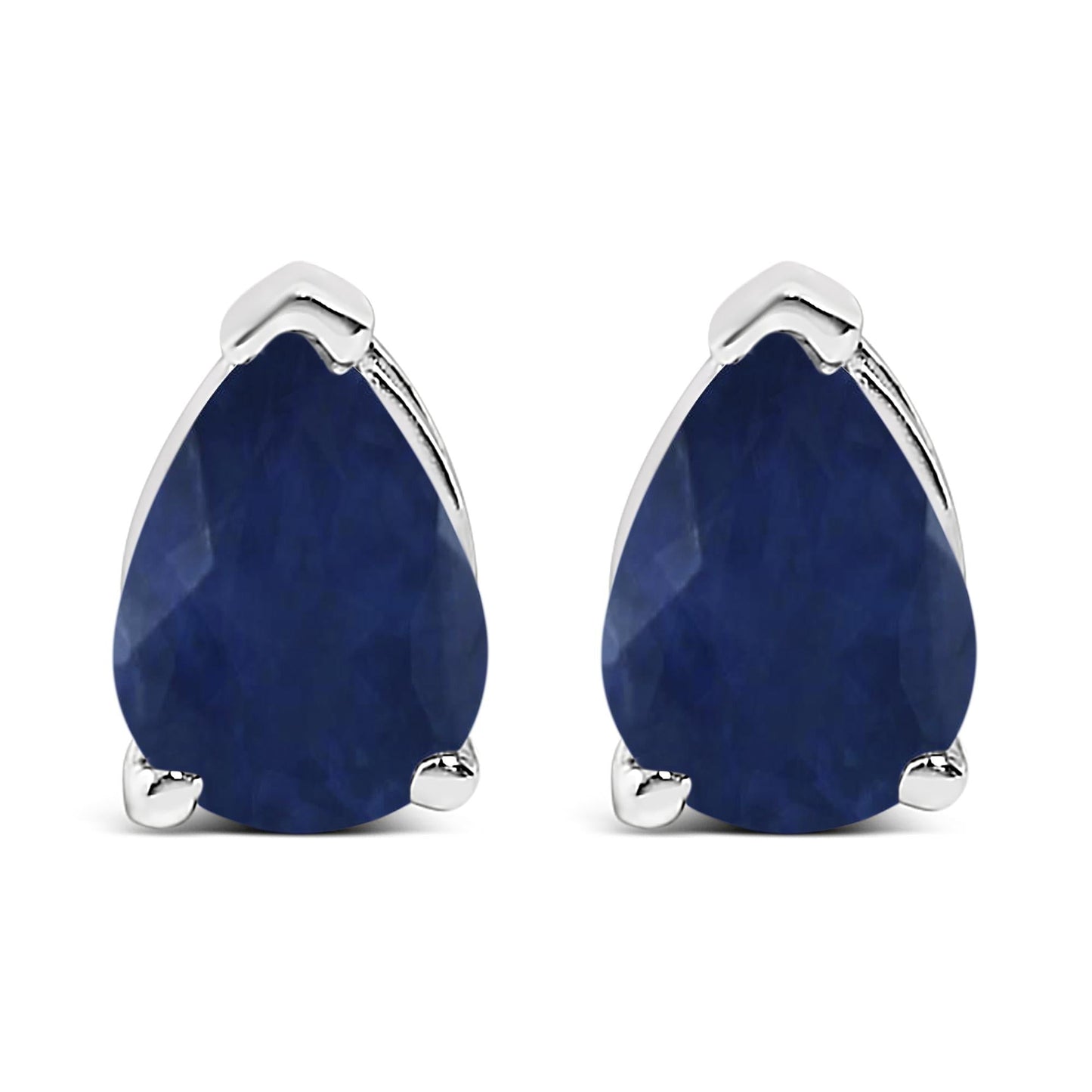 14K Gold 6x4MM Pear Shaped Gemstone Solitaire Stud Earrings-5
