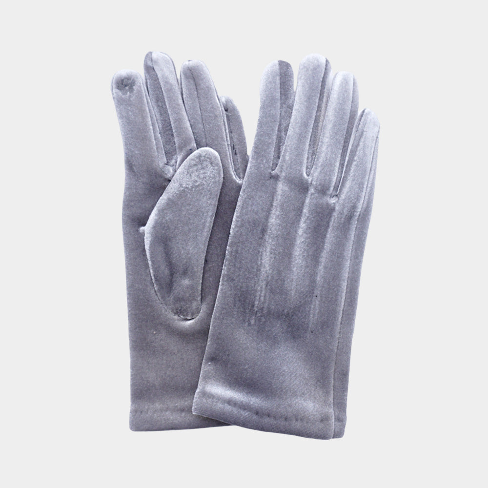 Solid Velvet Feel Smart Touch Gloves
