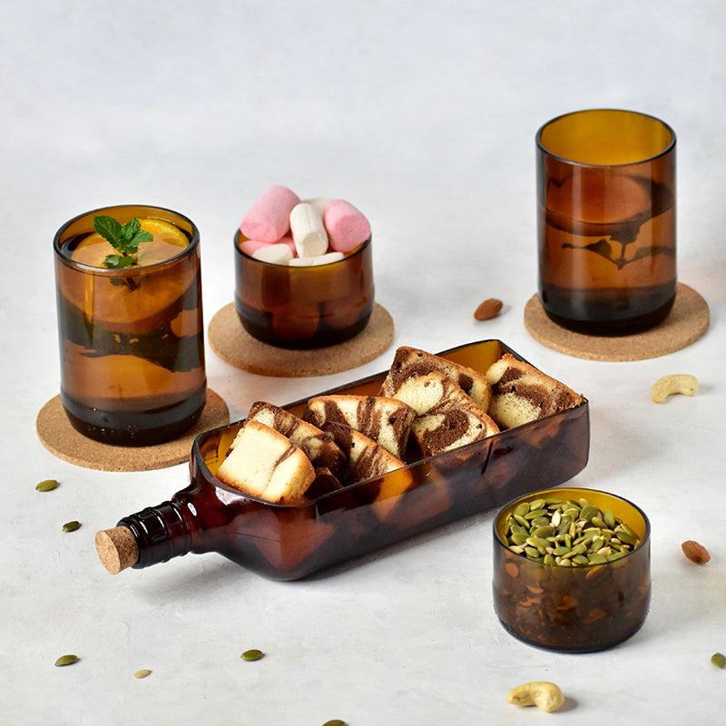 Upcycled Premium Glass & Platter Gift Set-0