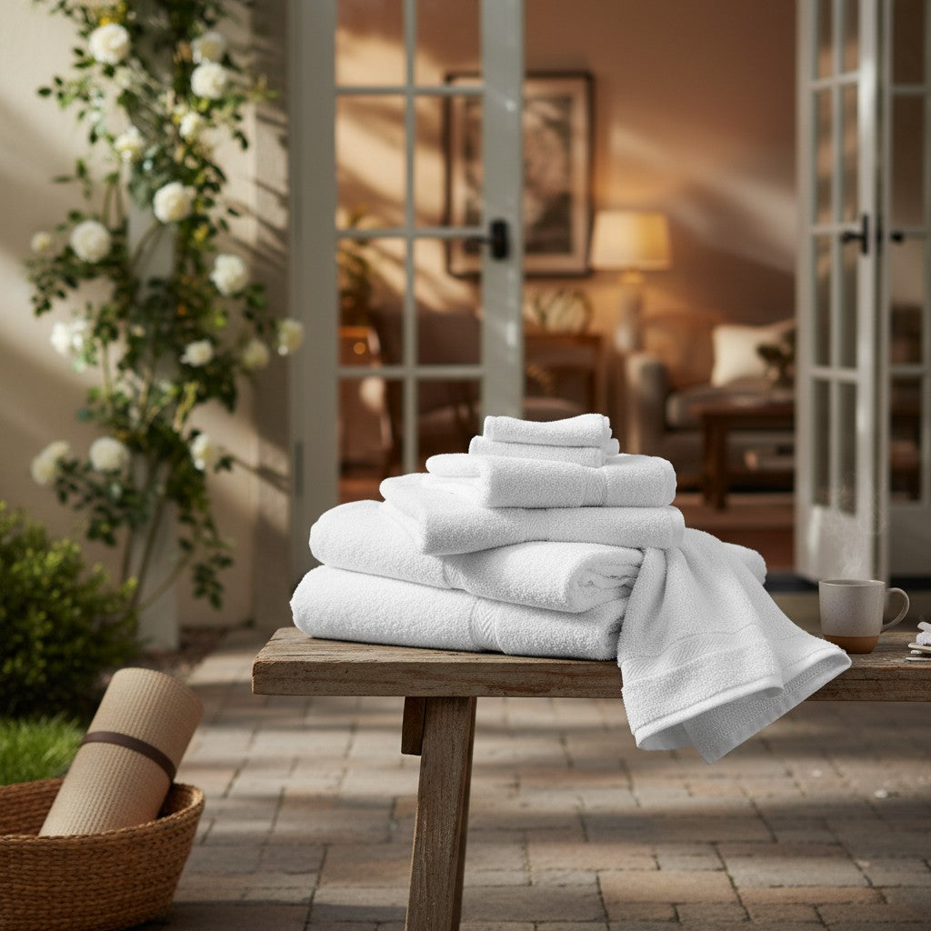 GOGD Collection Blended Towels with Dobby Border-1