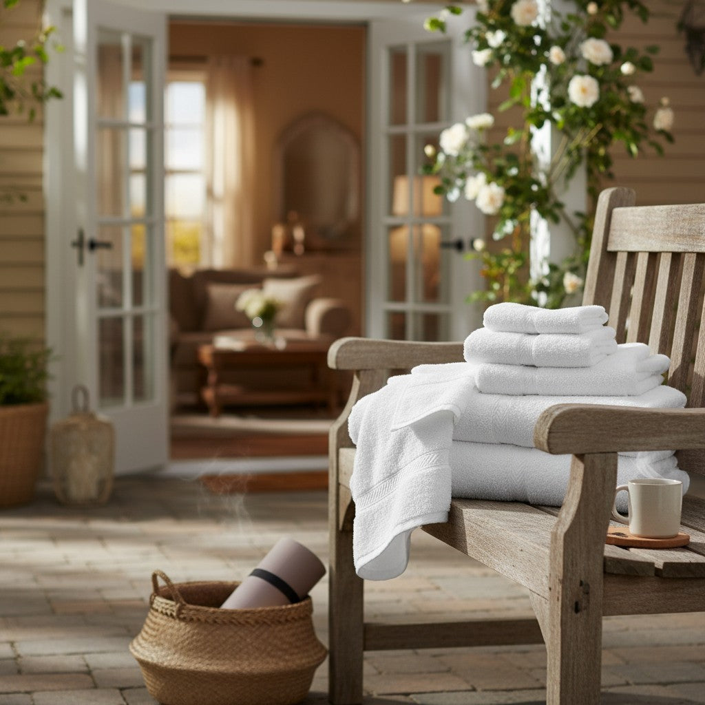 GOGD Collection Blended Towels with Dobby Border-2
