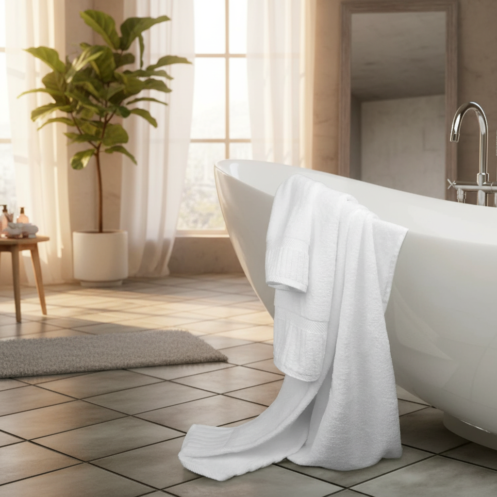 GOS Collection Premium Ring Spun Cotton Towels with Piano Key Pattern-1