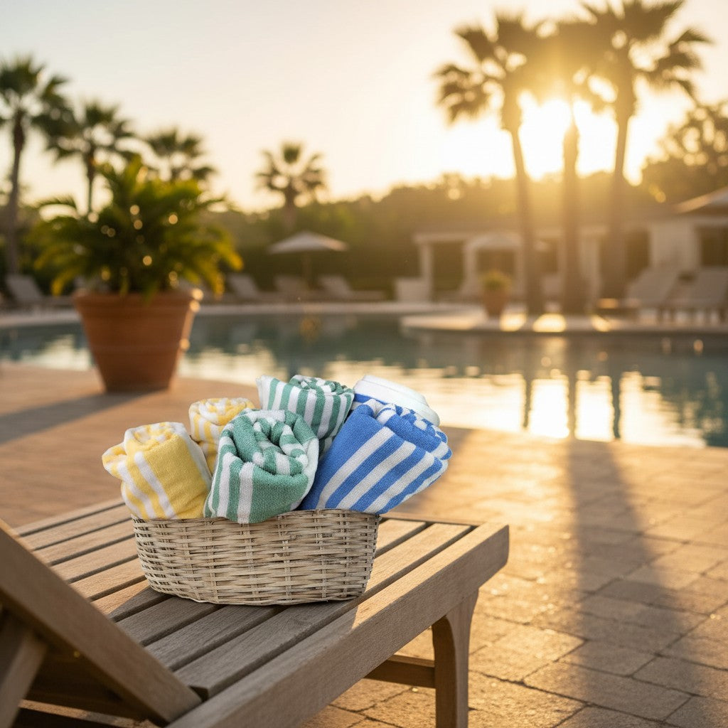 GOT Collection Tropical Stripe Pool Towels-7