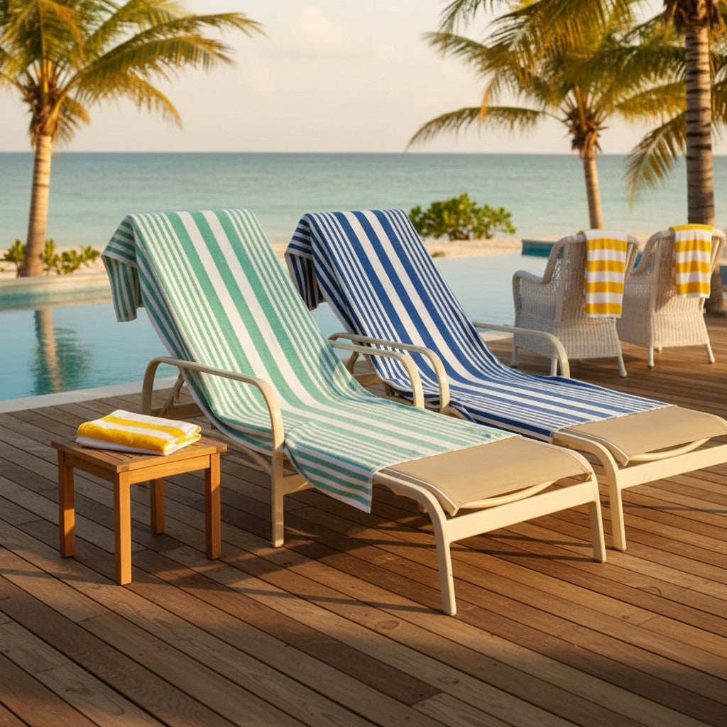 GOT Collection Tropical Stripe Pool Towels-1