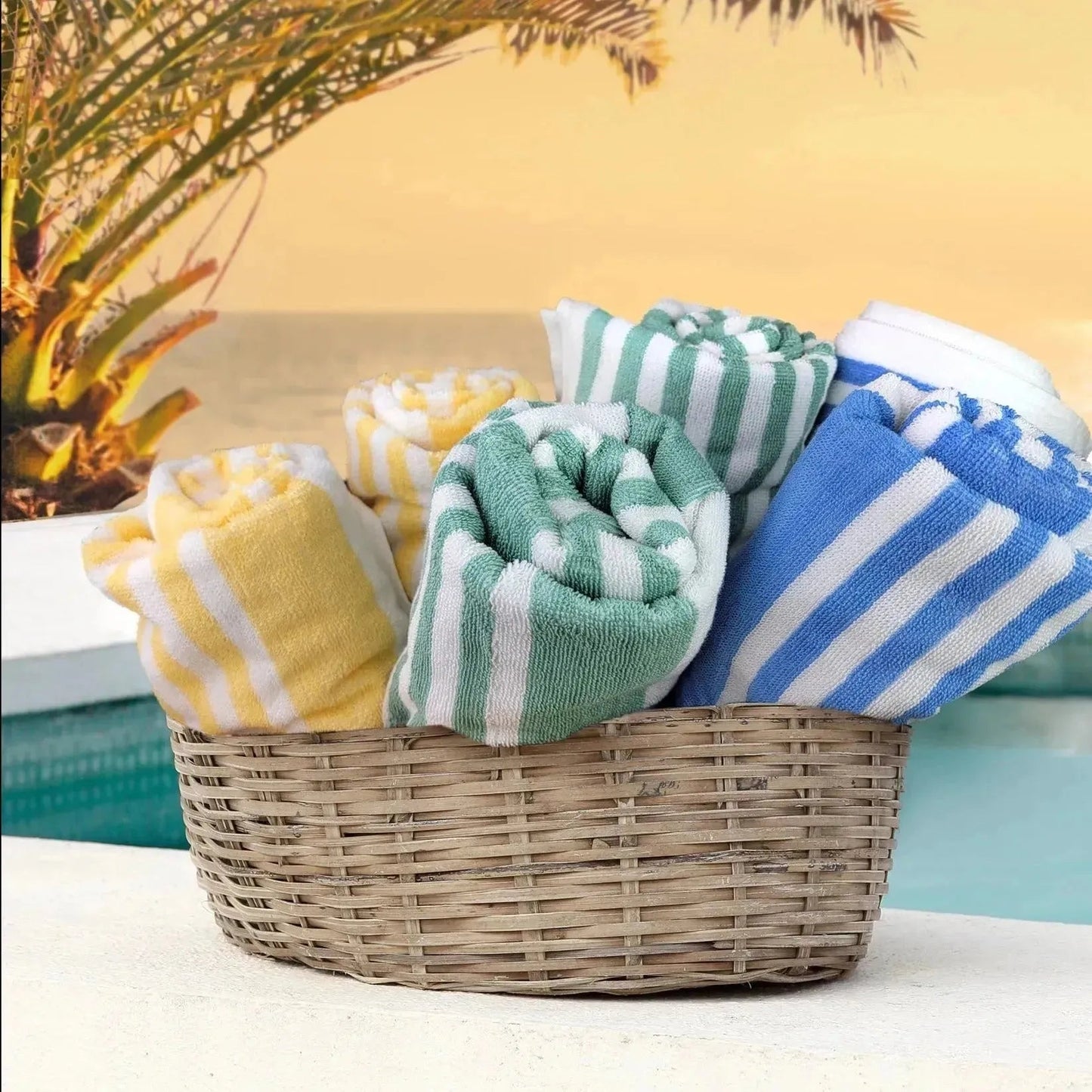 GOT Collection Tropical Stripe Pool Towels-2