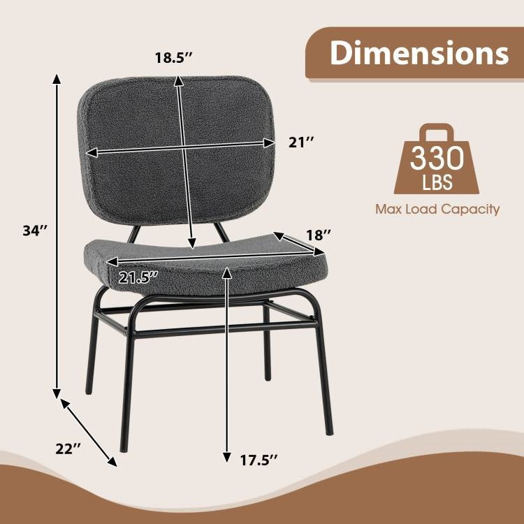 Modern Grey Upholstered Ergonomic Padded Accent Chair-4