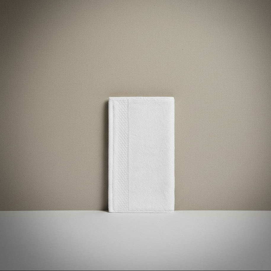 GRM Collection White Cotton Lyocell Blend Towels-5