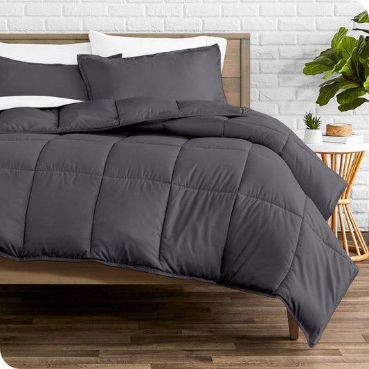 Twin/Twin XL Size All Season Super Soft Down Alternative Comforter Set Grey-0