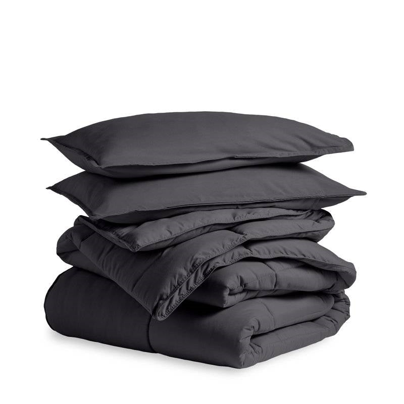 Twin/Twin XL Size All Season Super Soft Down Alternative Comforter Set Grey-1