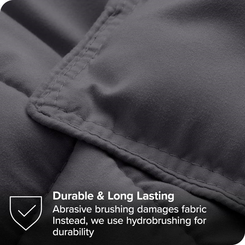 Twin/Twin XL Size All Season Super Soft Down Alternative Comforter Set Grey-4