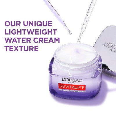 L'Oreal Paris Revitalift Hyaluronic Acid Plumping Hydrating Water Cream 1.7oz - Imperfect Box