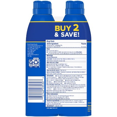 Coppertone Sport Sunscreen Spray SPF 50 11oz Twin Pack - New
