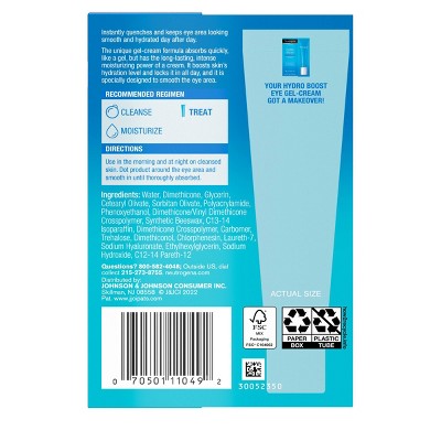 Neutrogena Hydro Boost Under Eye Gel Cream with Hyaluronic Acid 0.5 fl oz - Imperfect Box