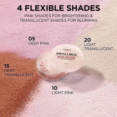 L'Oreal Paris Infallible Blur-fection Loose Pwdr Translucent Light 0.21oz - New