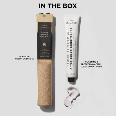 L'Oreal Paris Colorsonic Permanent Hair Color Cartridge Soft Black 2AA - Imperfect Box