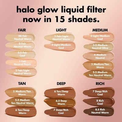 e.l.f. Halo Glow Liquid Filter Highlighter 0 Fair 1.06 fl oz - New