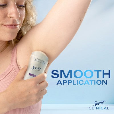 Secret Clinical Invisible Solid Antiperspirant & Deodorant Clean Lavender 2.6oz - Imperfect Box