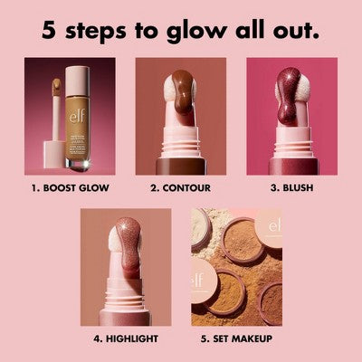 e.l.f. Halo Glow Liquid Filter Highlighter 2 Fair/Light 1.06 fl oz - New