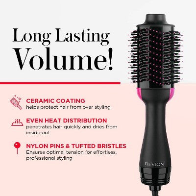 Revlon One-Step Volumizer Hair Dryer and Hot Air Brush Black - Imperfect Box