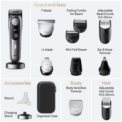 Braun Series 9 9440 All-In-One Style Kit 13-in-1 Grooming Kit with Beard Trimmer 13ct - Imperfect Box