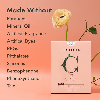Rael Beauty Collagen Facial Sheet Masks 5ct/4.2oz - New