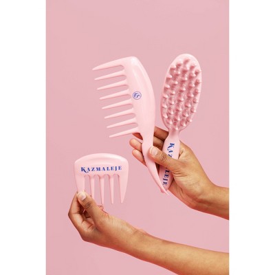 KAZMALEJE Kurlsplus Paddle Hair Comb Pink - New