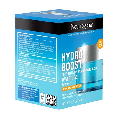 Neutrogena Hydro Boost City Shield Water Face Gel SPF 25 1.7oz - Imperfect Box