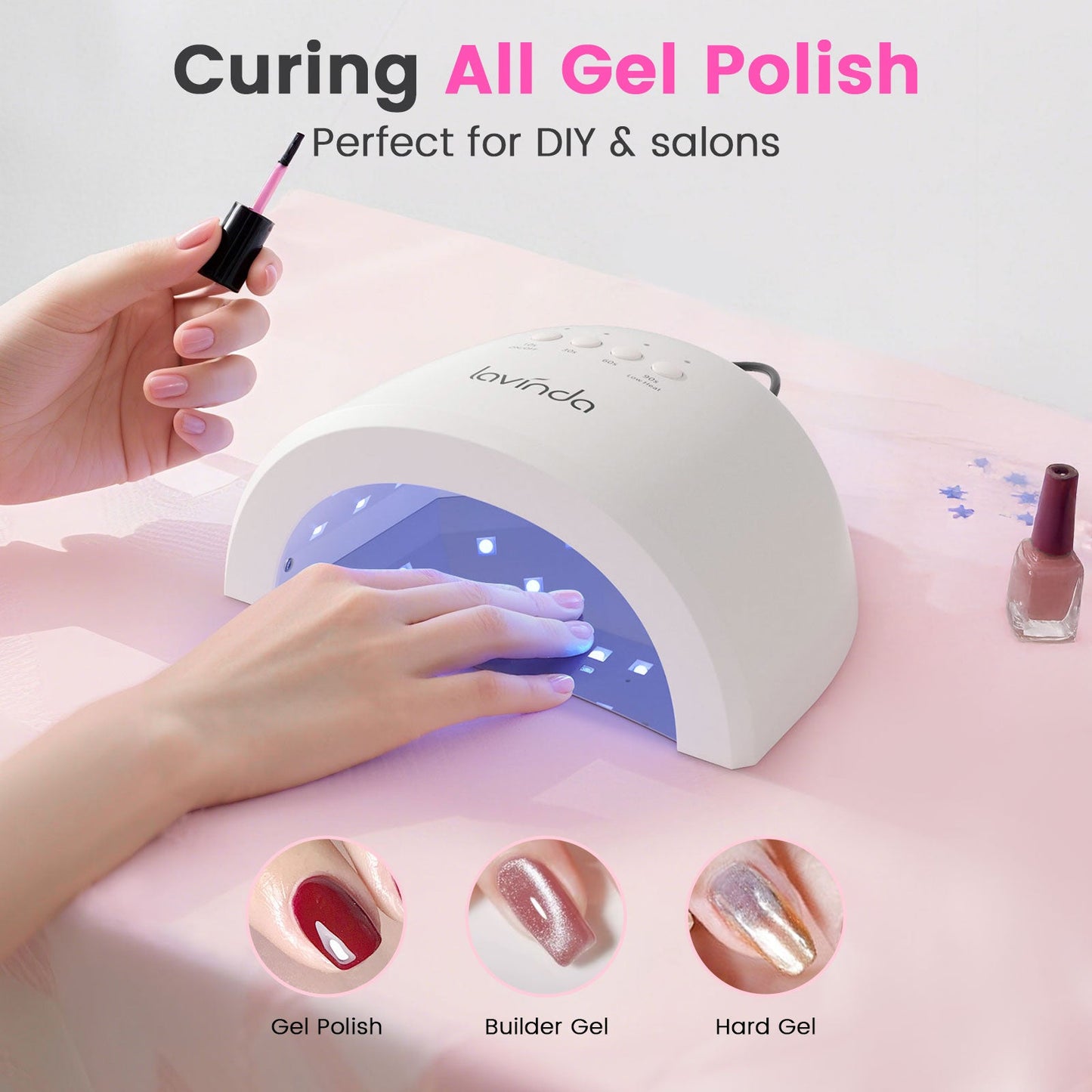 Glow™ Lite Nail Lamp - White - 48W Plug-in UV/LED