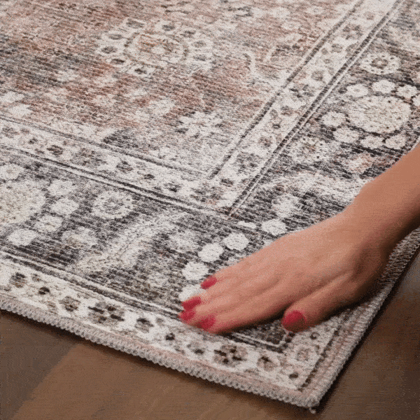 Ganyangan Red Washable Rug-3