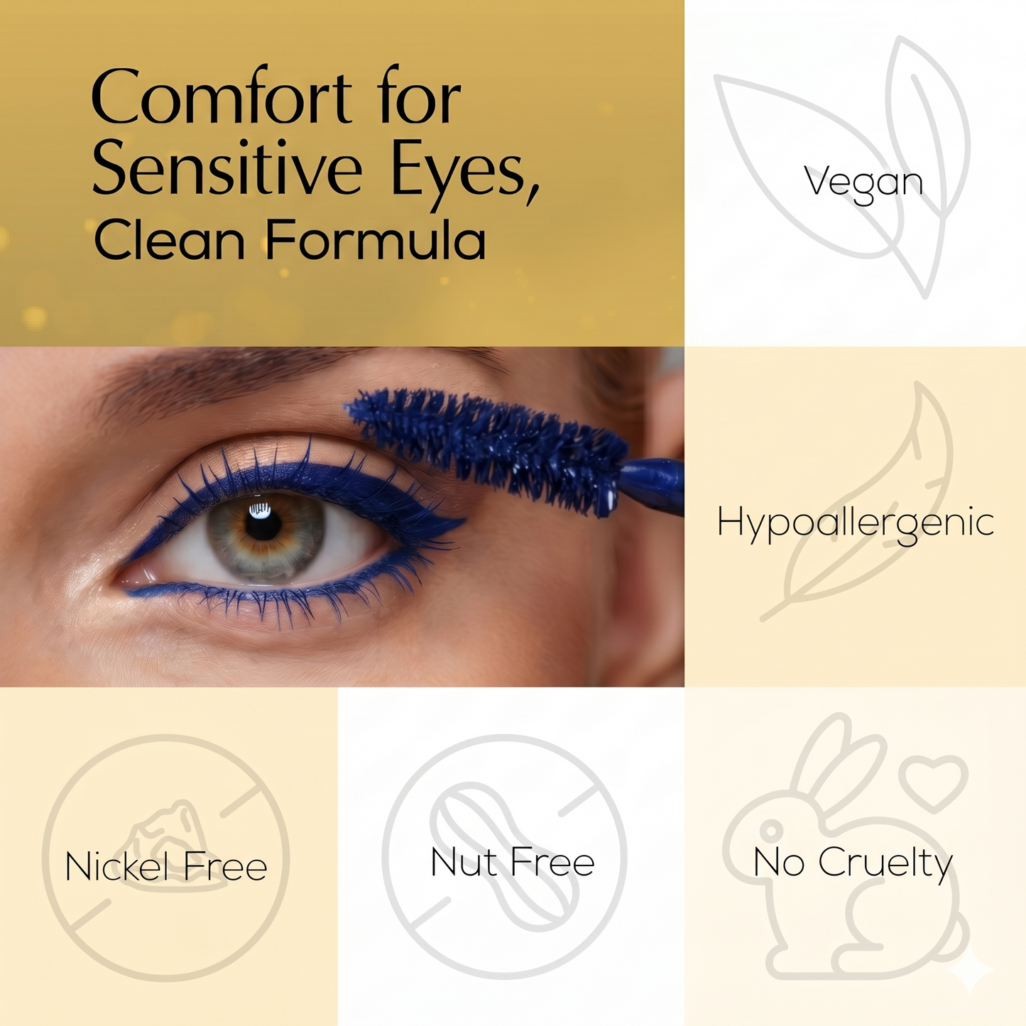 Mega Volume Vegan Mascara – Smudge-Proof with Handmade Diamond Case
