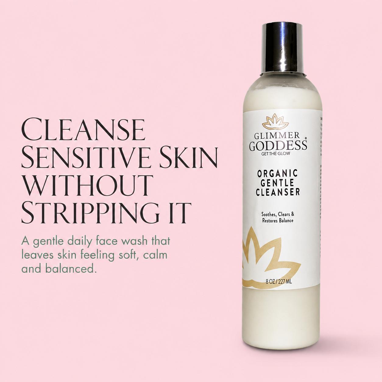 Organic Sensitive Skin Cleanser – Gentle AHA Face Wash