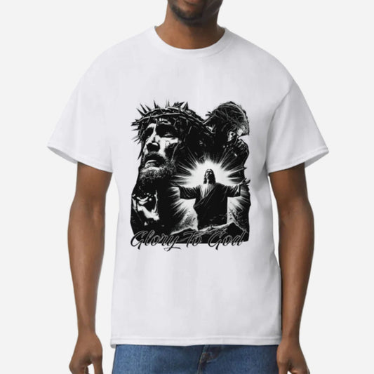 "Glory To God" Jesus T-Shirt - Y2K Rap Streetwear, Vintage Christian Graphic Tee