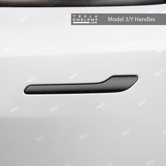 3M Gloss Black Tesla Door Handle Decals (4pcs)
