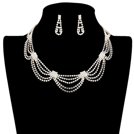 Rhinestone Pave Collar Necklace