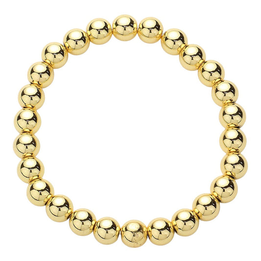 Stainless Steel Ball Beaded Stretch Bracelet