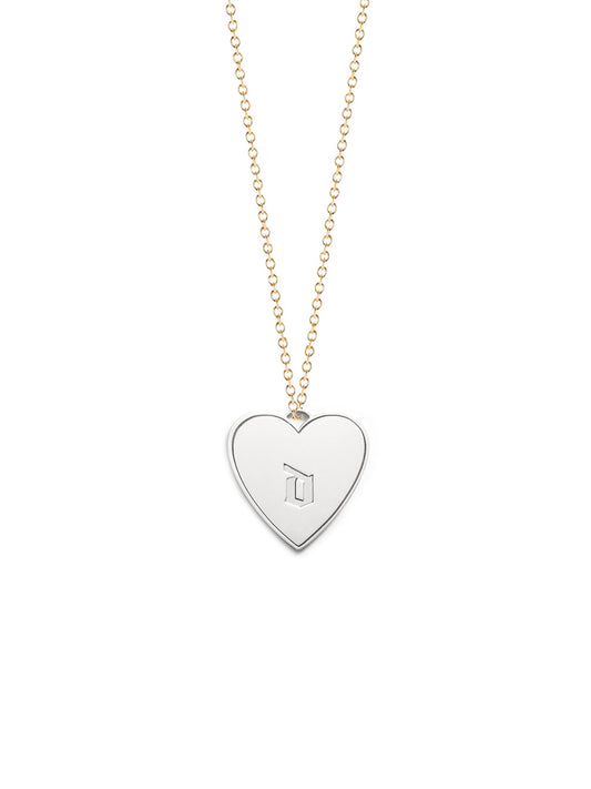 Ivy Heart Medallion Initials Necklace