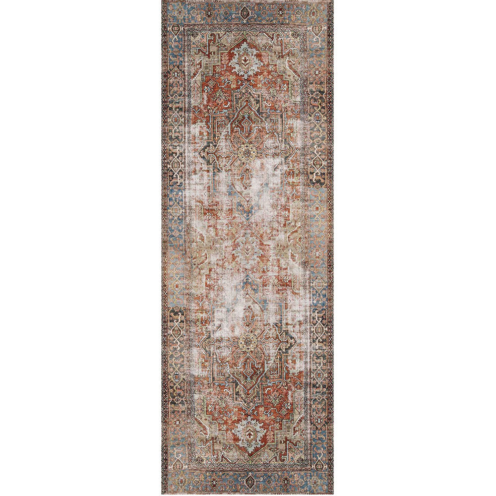 Sophia Heritage Geometric Design in Grey & Beige : Runner Rug-0