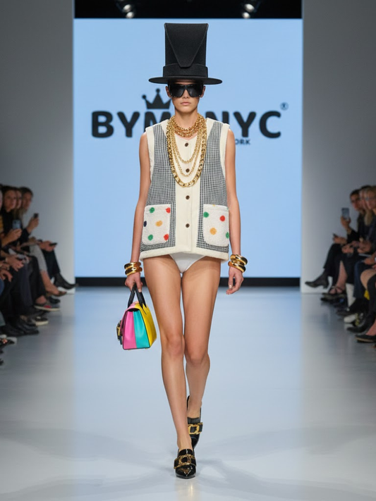 Graphic Reversible Eco-Vest • MADISON New Collection BYMANYC ® New York-0