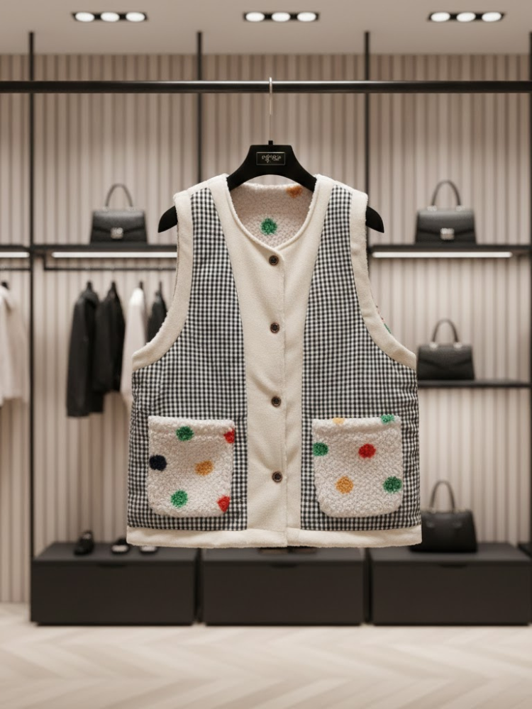 Graphic Reversible Eco-Vest • MADISON New Collection BYMANYC ® New York-1