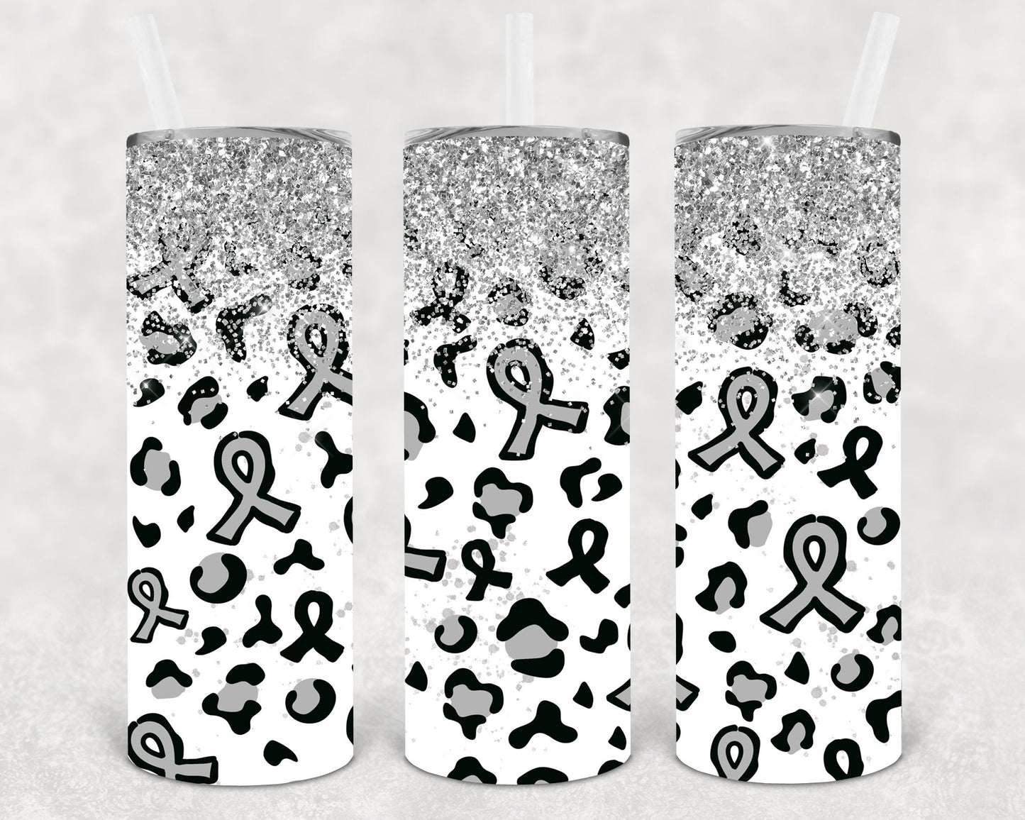 Grey Ribbon 20 oz Skinny Tumbler