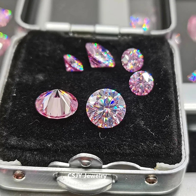 Free Fire Diamond Pink 2.0 Carat FL Excellent VVS Certified Synthetic Lab Diamond, Moissanite, Loose Diamonds, Artificial Stone