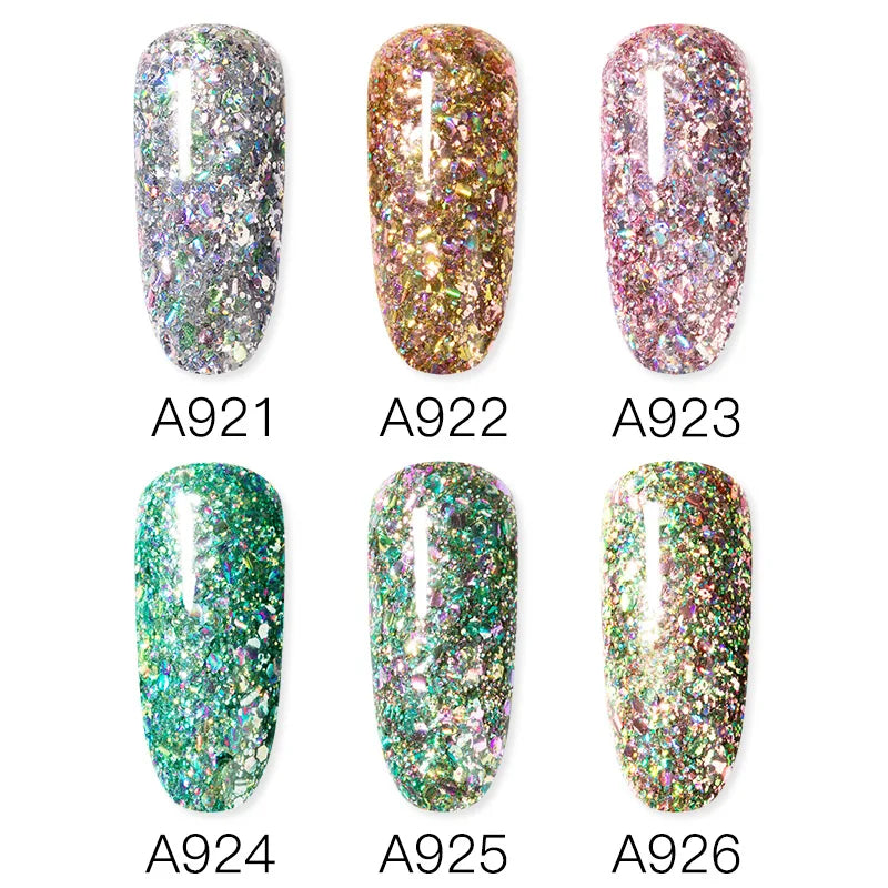 ROSALIND 5ML Neon Rainbow Nail Gel Polish Hybrid Varnish Platinum Gel Painting Set For Manicure Semi permanent Base top Gellak