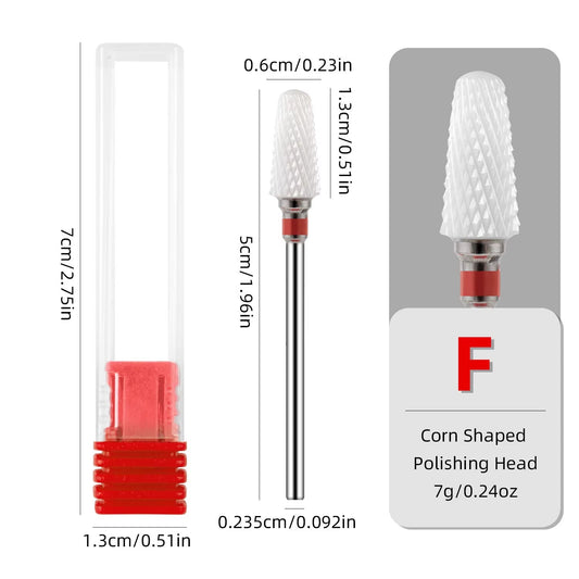CERAMIC NAIL BIT (Cone)  Red, F #409, 1 PCS-0